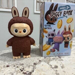 Labubu Brown Bunny Piggy Bank